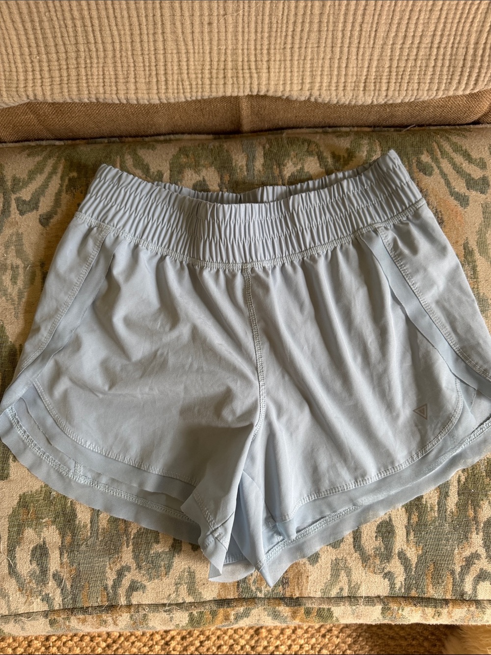 Light Blue Women’s Athletic Shorts with Wide Waistband sz M
